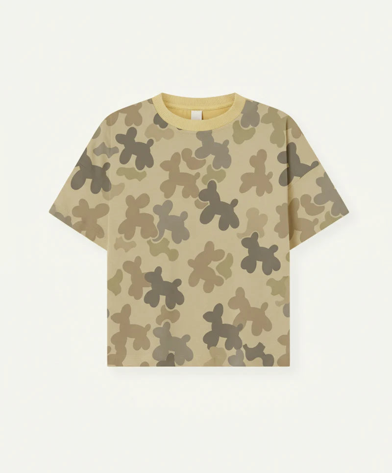 summer and storm oversized tee - balloon dog camo