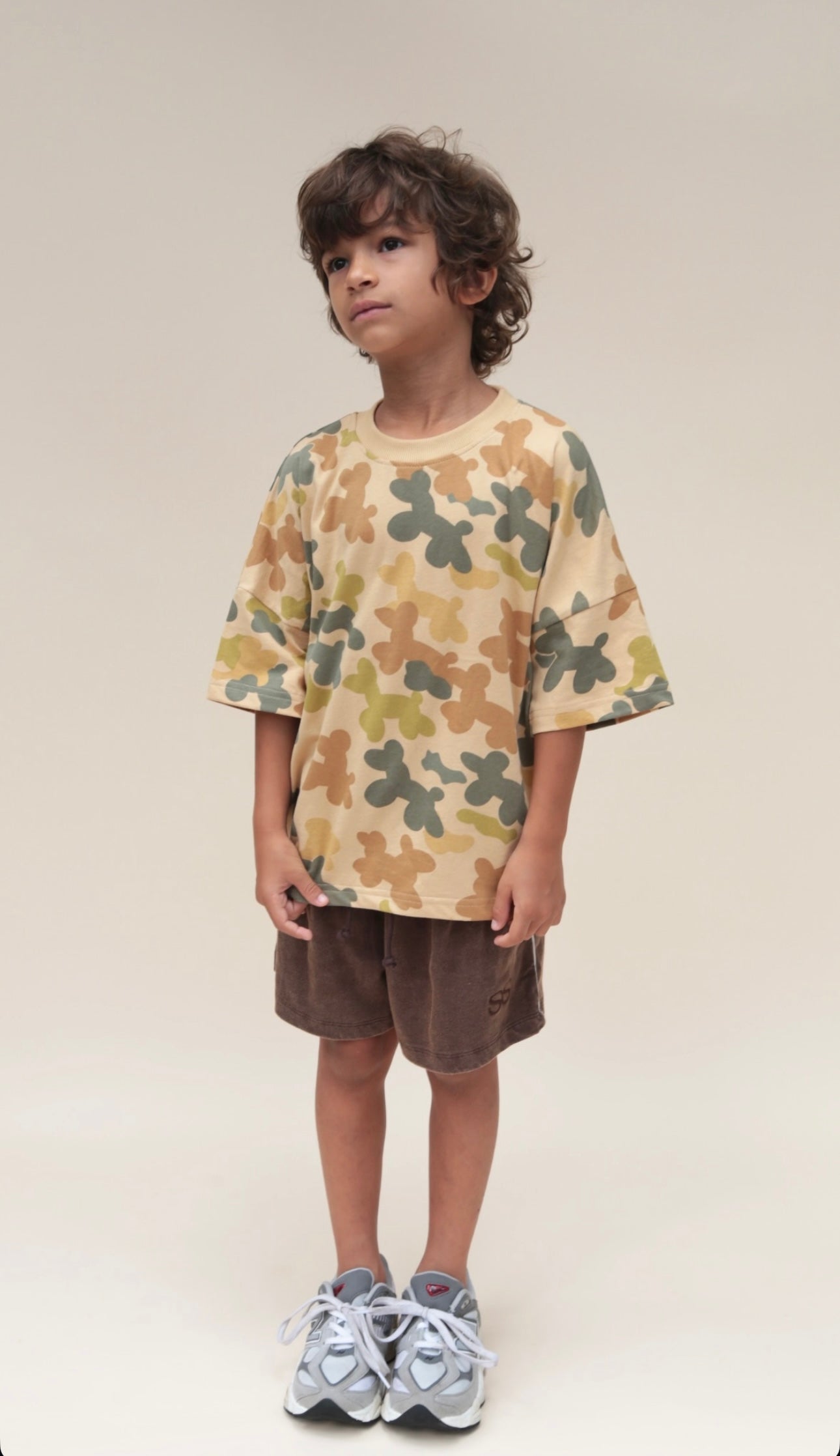 summer and storm oversized tee - balloon dog camo