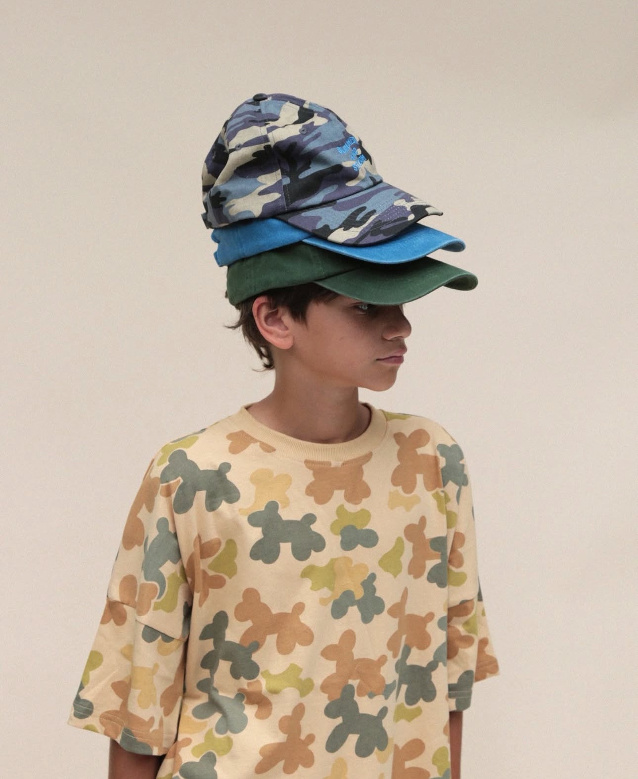 summer and storm oversized tee - balloon dog camo