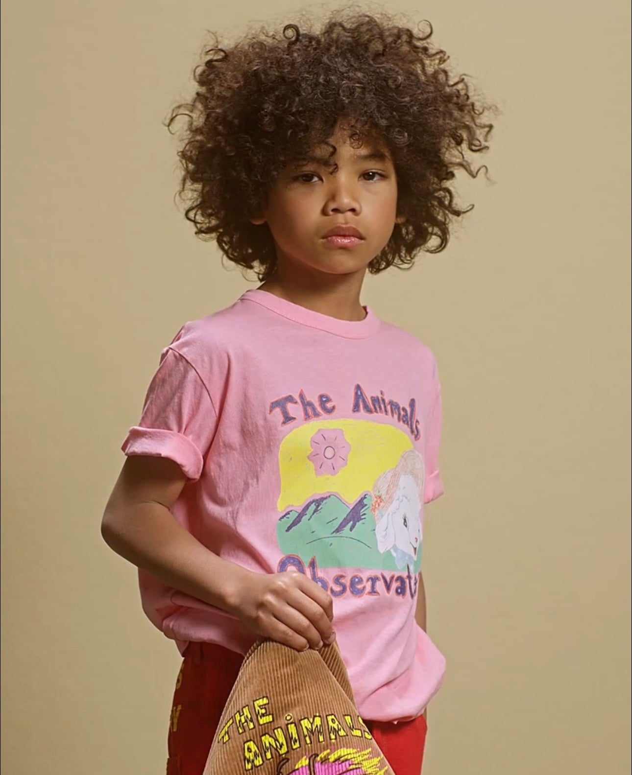 the animals observatory pink sheep big rooster kids t-shirt