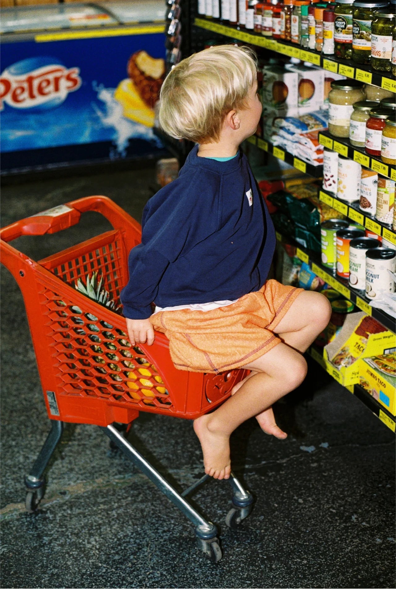 mam terry stitch shorts - mandarin (pre order)