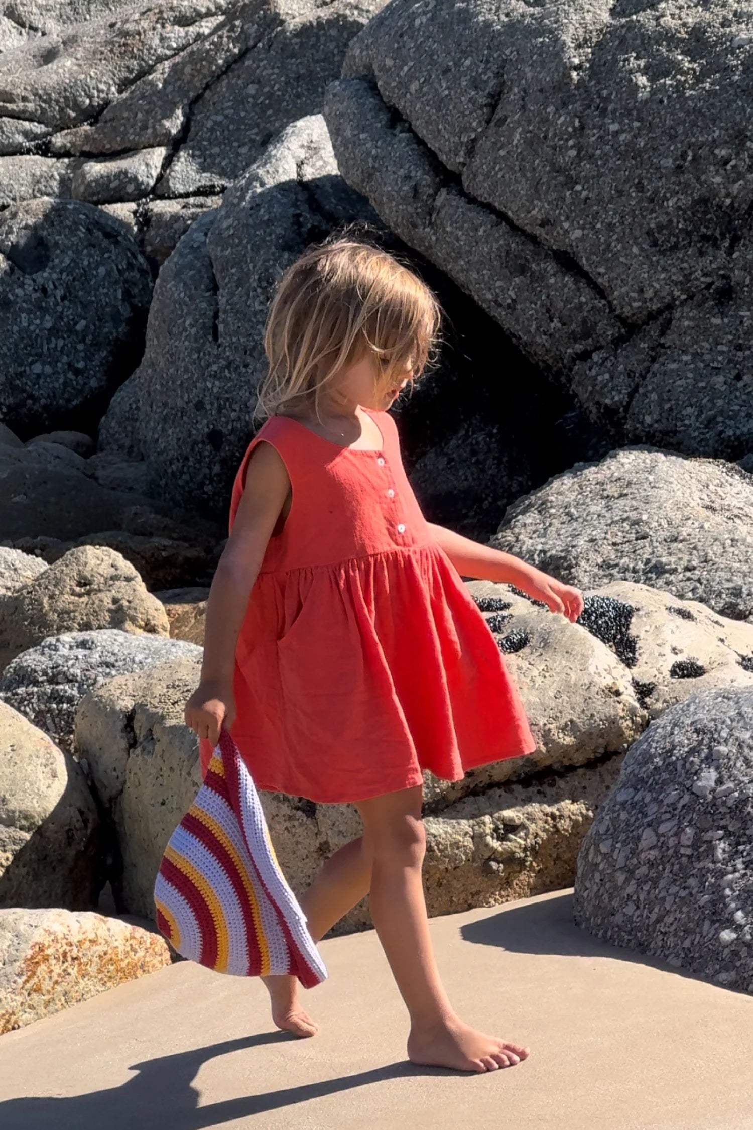 illoura the label della pinafore - coral (pre order)