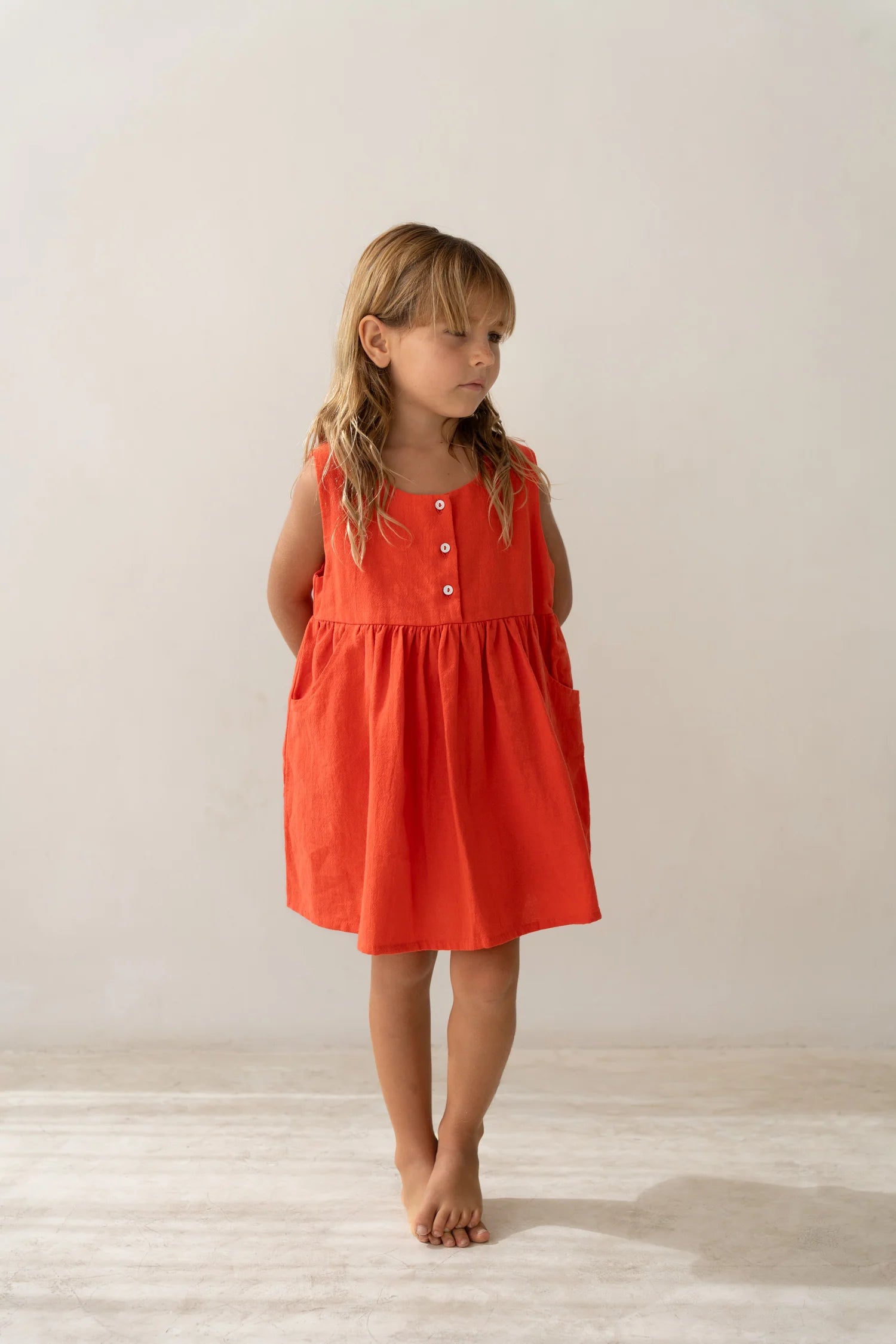 illoura the label della pinafore - coral (pre order)