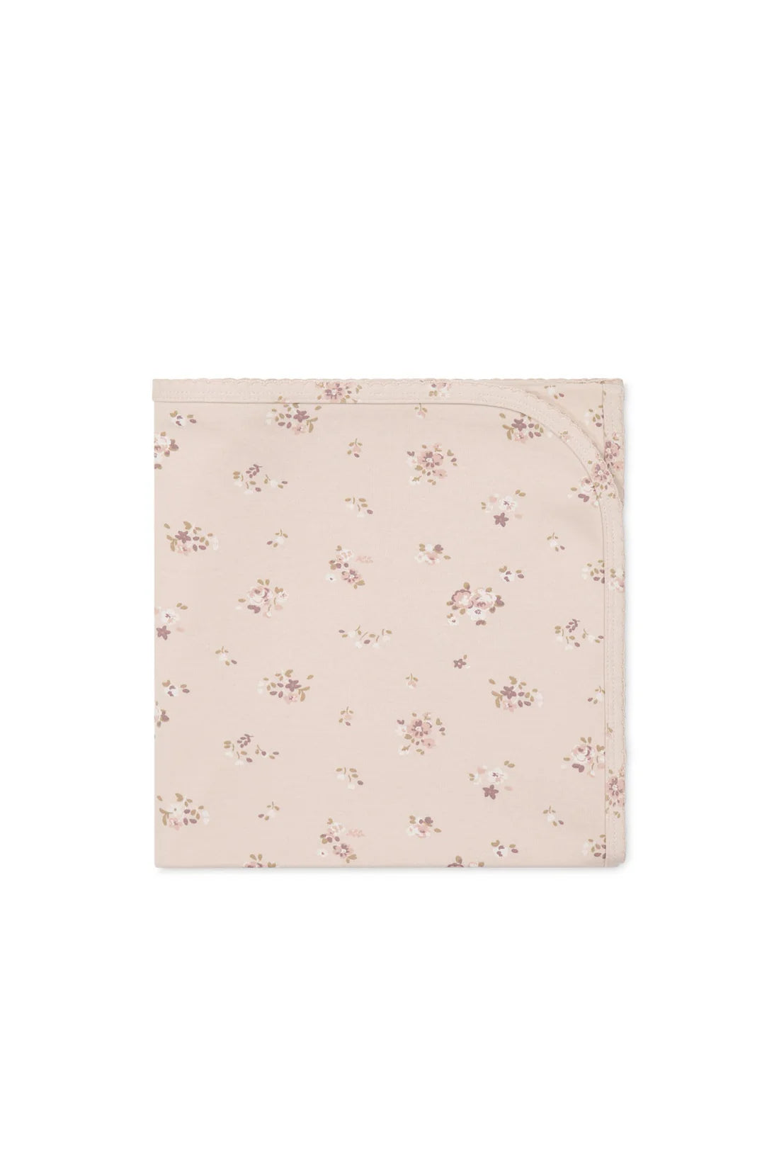 jamie kay organic cotton wrap blanket - petite fleur soft peony