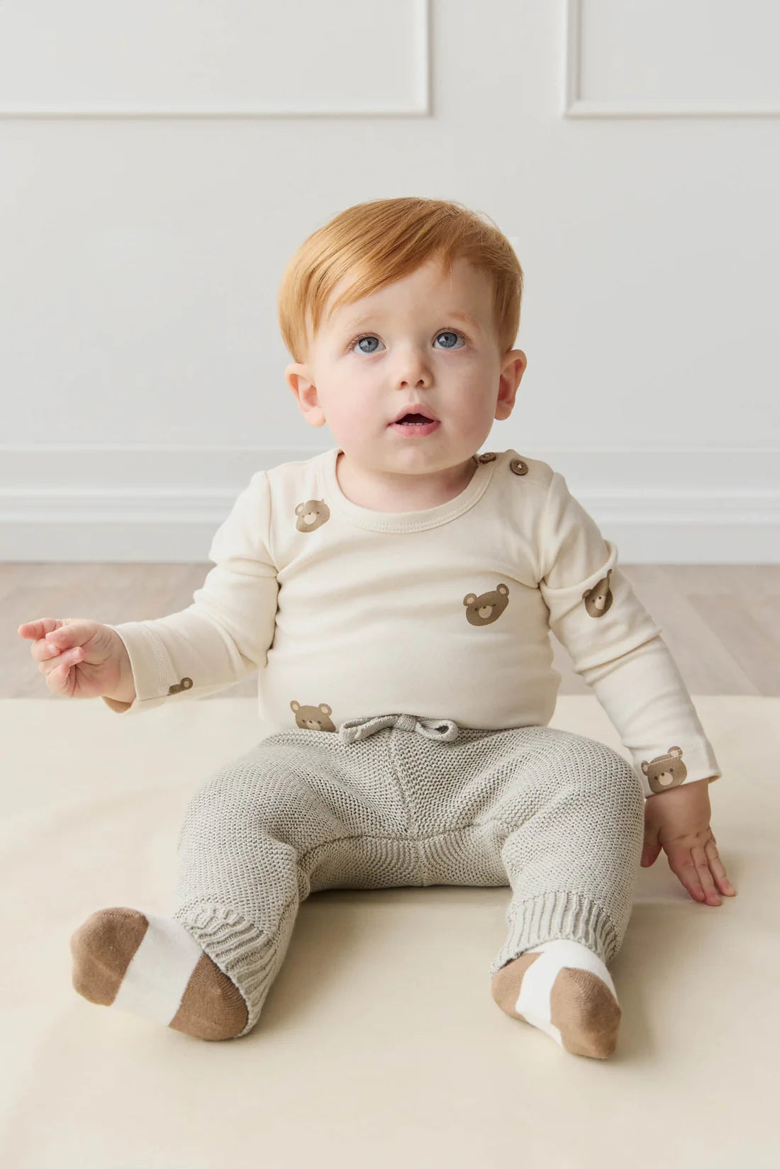 jamie kay organic cotton fernley bodysuit - bobbie bear tofu