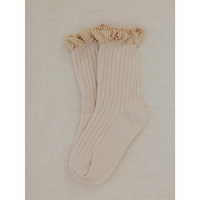 valencia frilly socks - oat