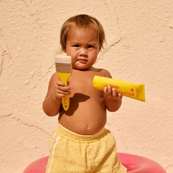 sun & daughter yellow SPF brush