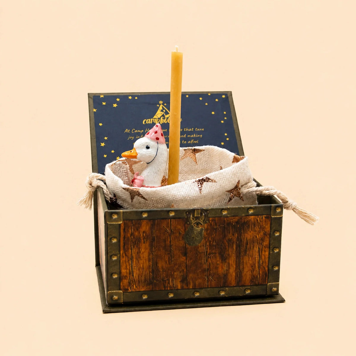 camp hollow pink goose cake topper / candle holder (pre order)