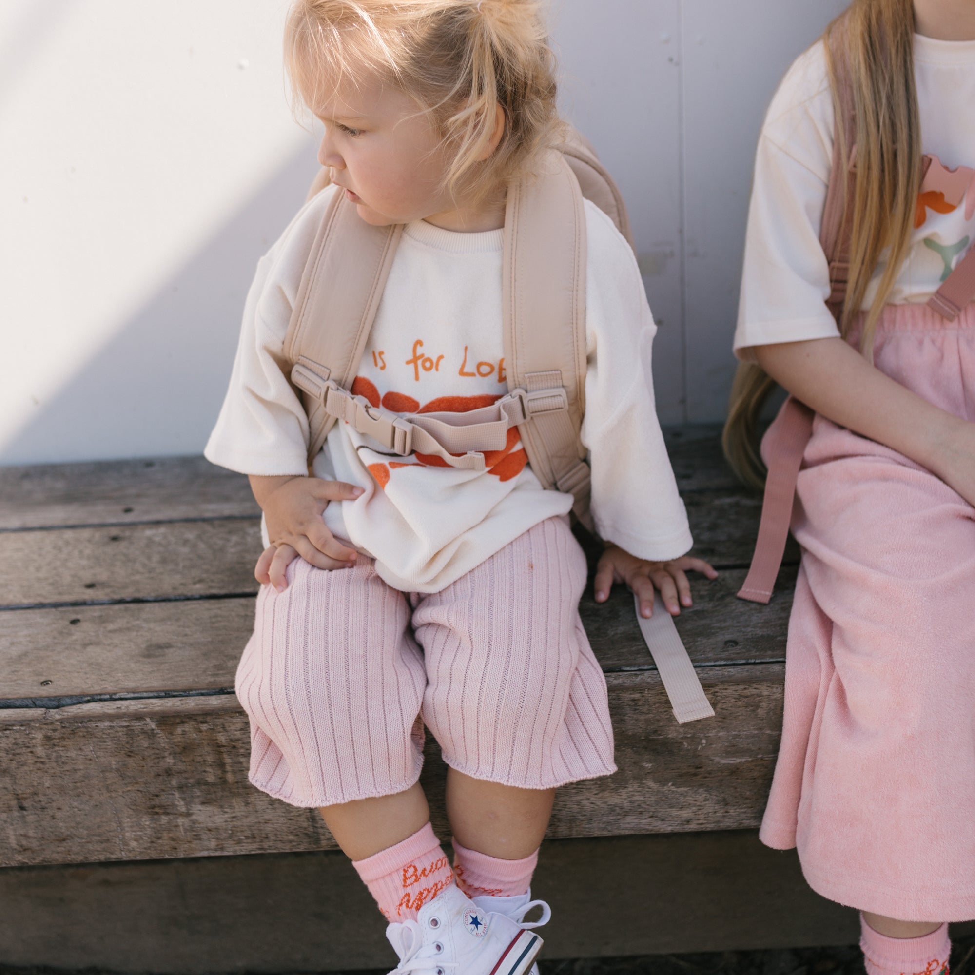 golden children confetti wide leg pants - pink parfait