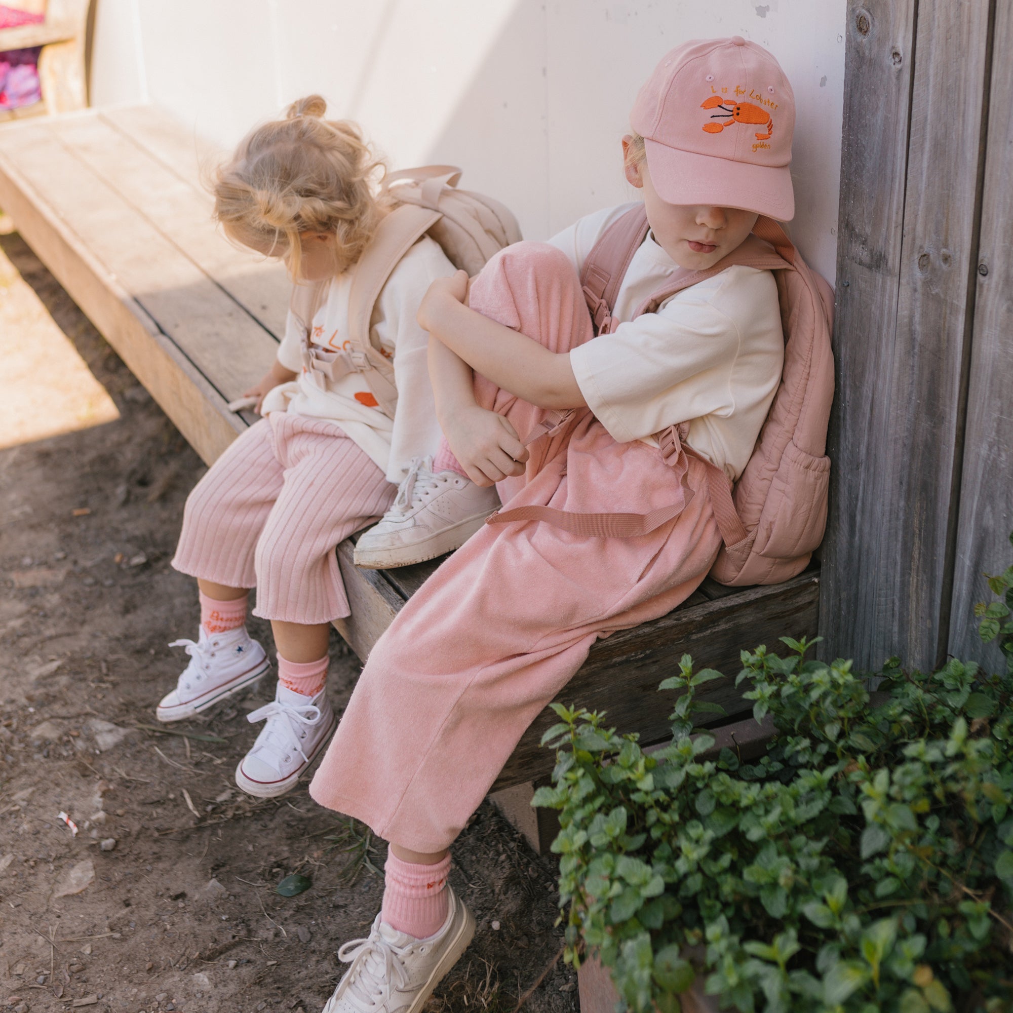 golden children confetti wide leg pants - pink parfait