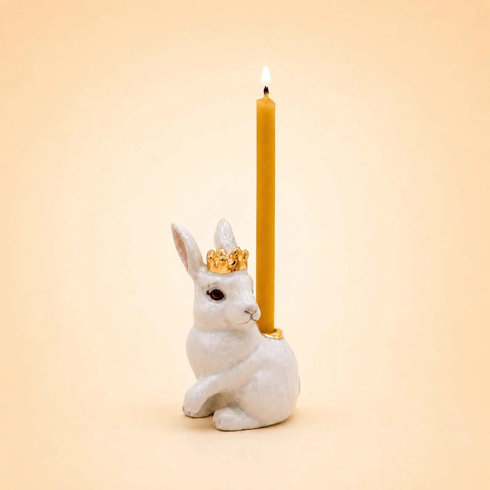 camp hollow royal white rabbit cake topper / candle holder (pre order)