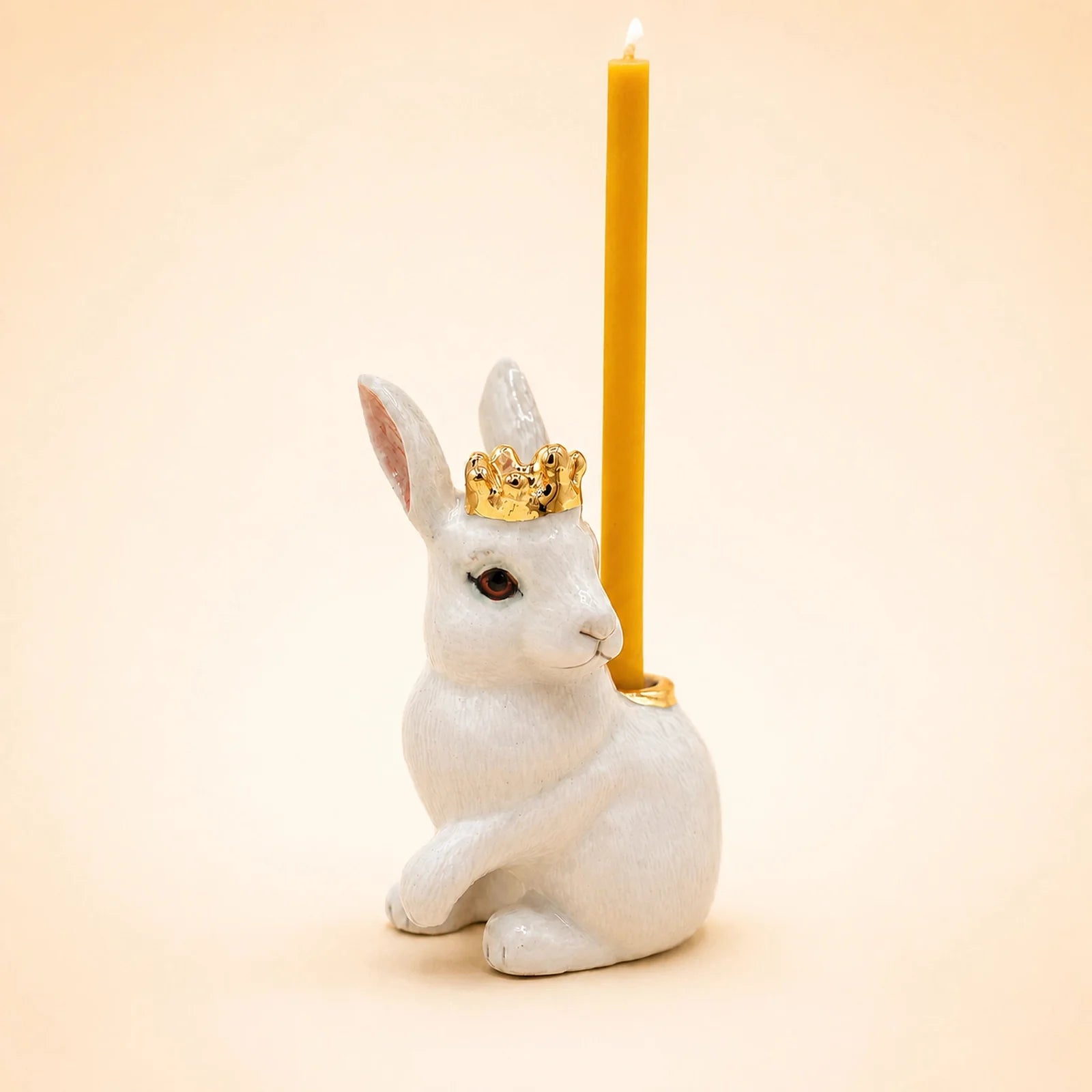 camp hollow royal white rabbit cake topper / candle holder (pre order)