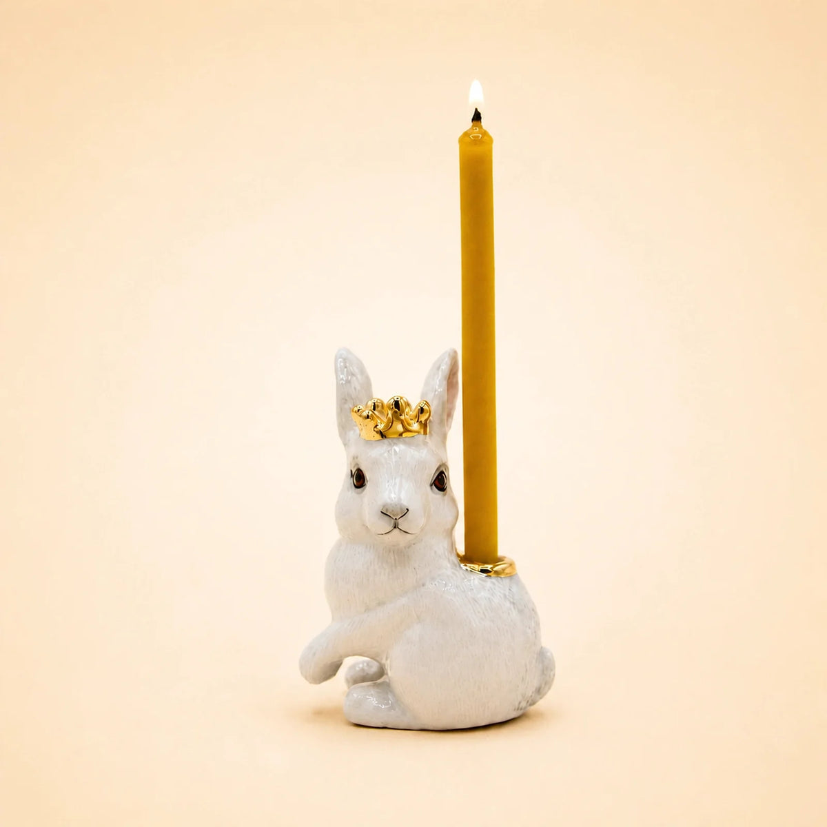 camp hollow royal white rabbit cake topper / candle holder (pre order)