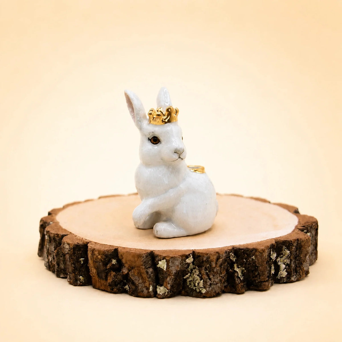 camp hollow royal white rabbit cake topper / candle holder (pre order)