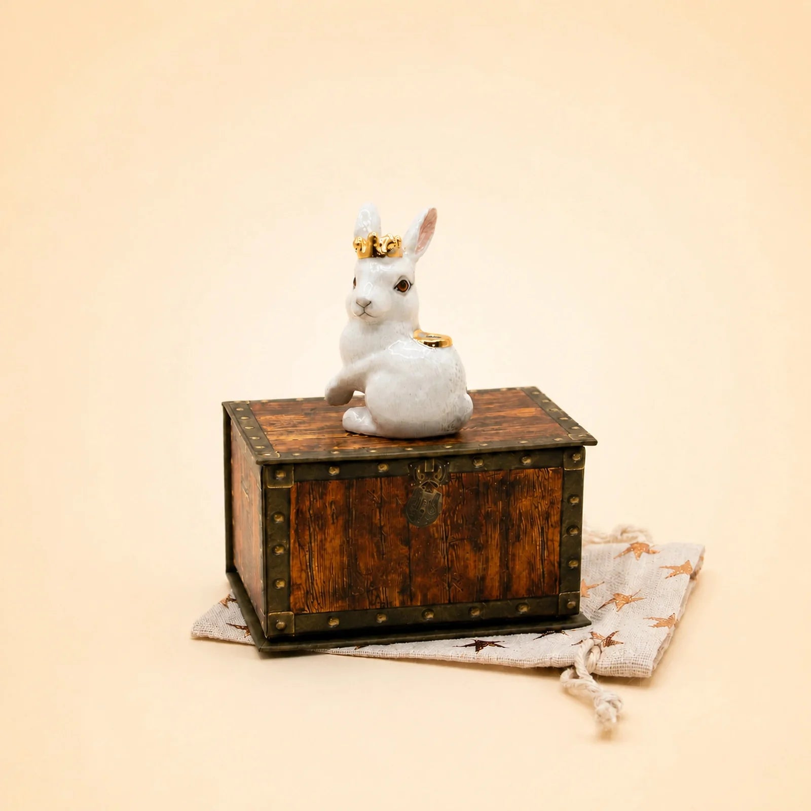 camp hollow royal white rabbit cake topper / candle holder (pre order)