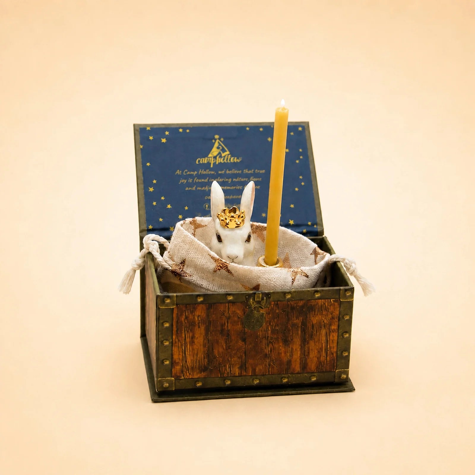 camp hollow royal white rabbit cake topper / candle holder (pre order)