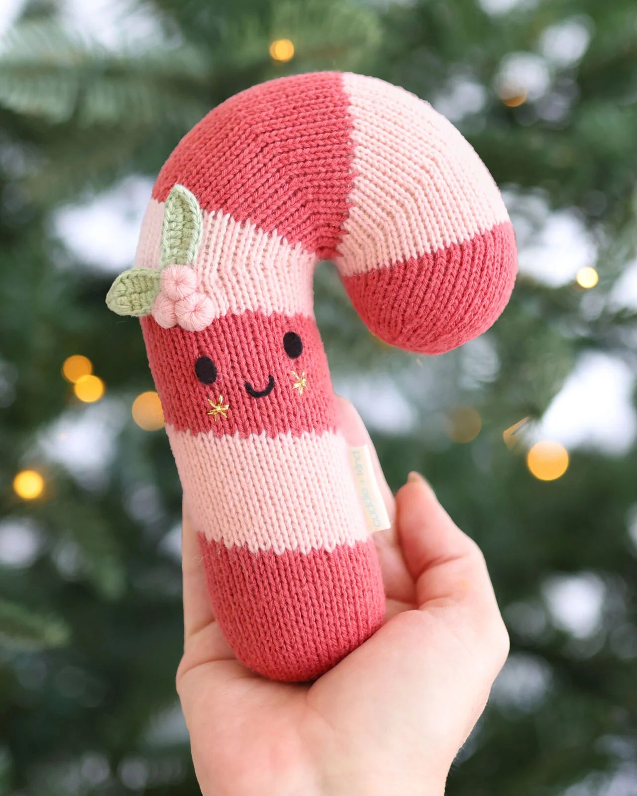 cuddle + kind baby candy cane - blush stripe