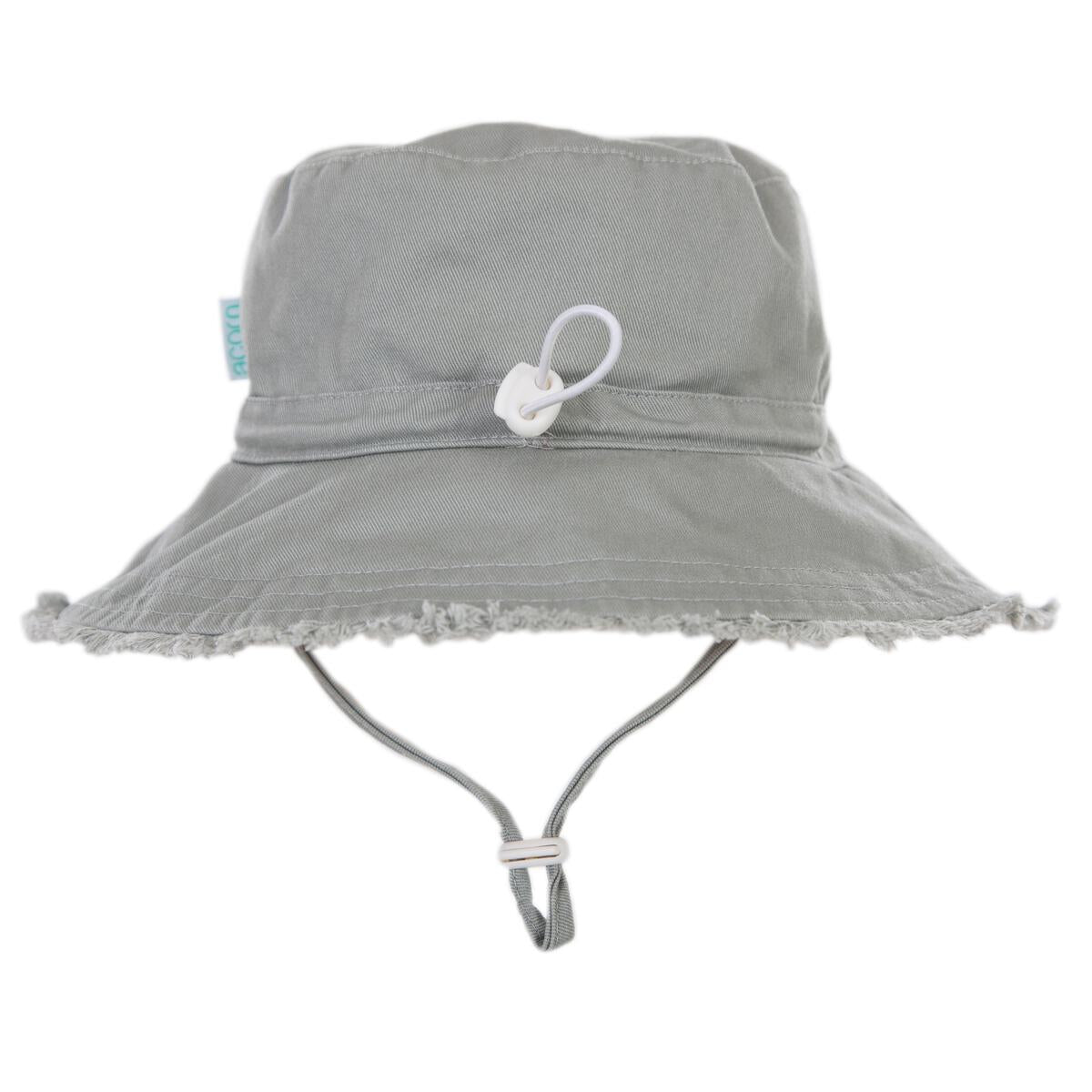 acorn kids frayed bucket hat - khaki