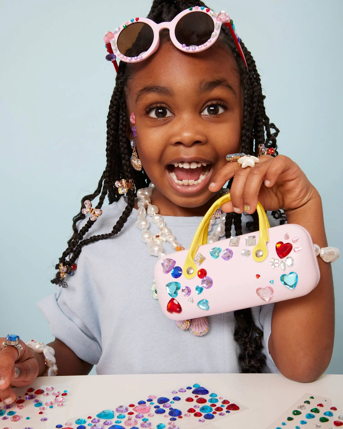 super smalls sparkle and shine gemify sunglasses & case