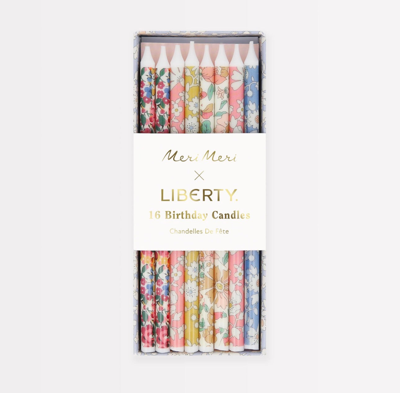 meri meri x liberty party candles (pk of 16 / 5 designs)