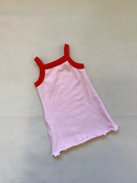 tiny trove elsie mini ribbed dress - pink / red