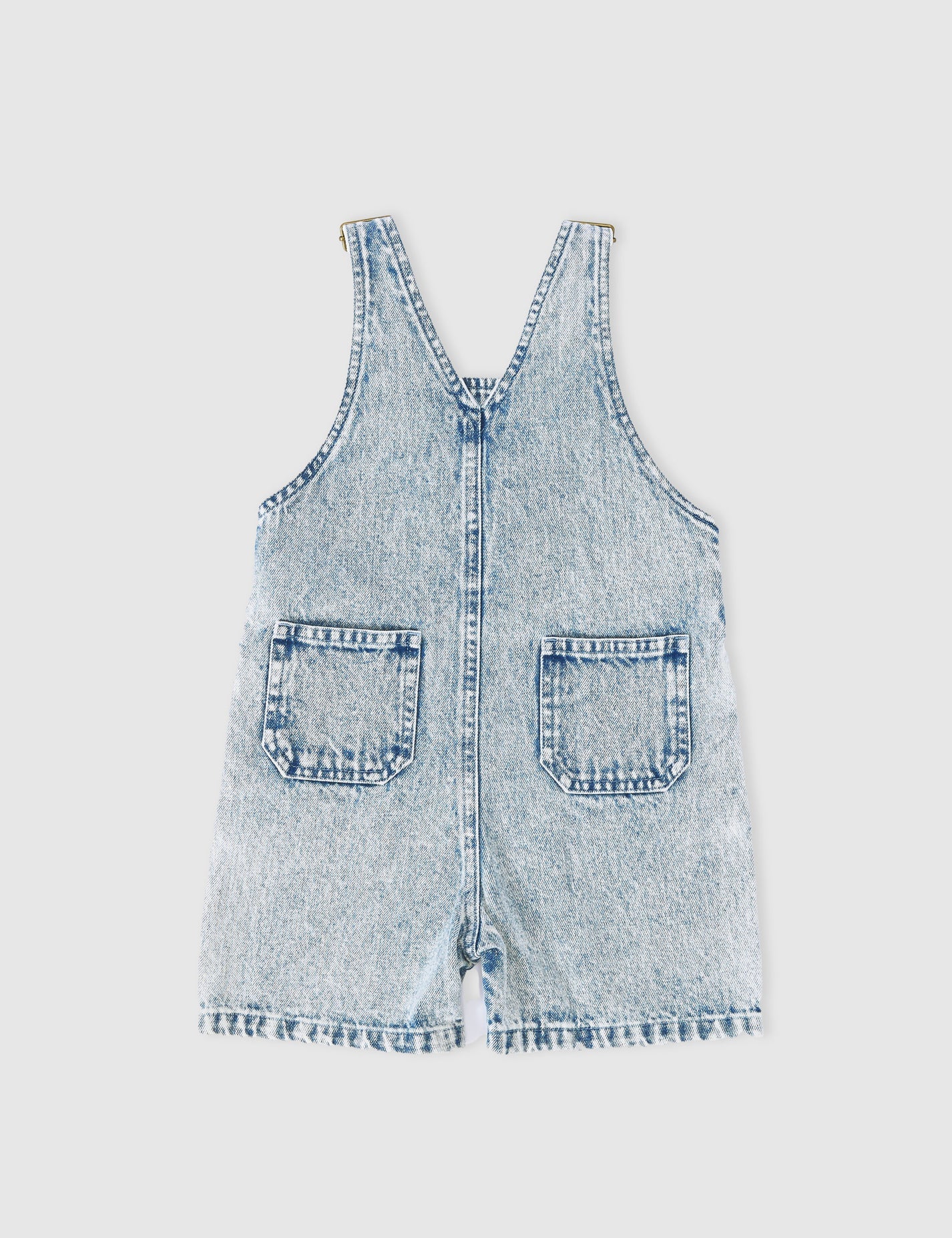 goldie + ace burton vintage washed denim overalls - light denim