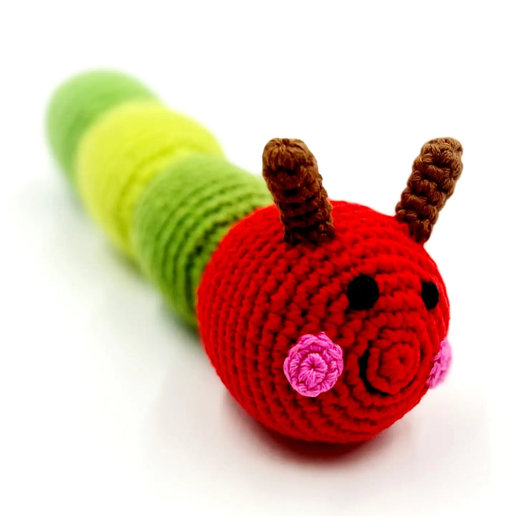 pebble child caterpillar bug rattle