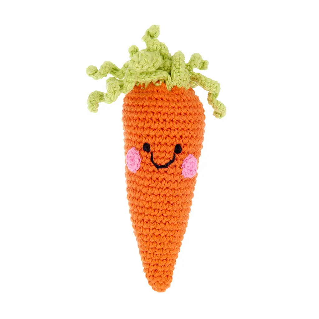 pebble child pretend play food rattle - carrot