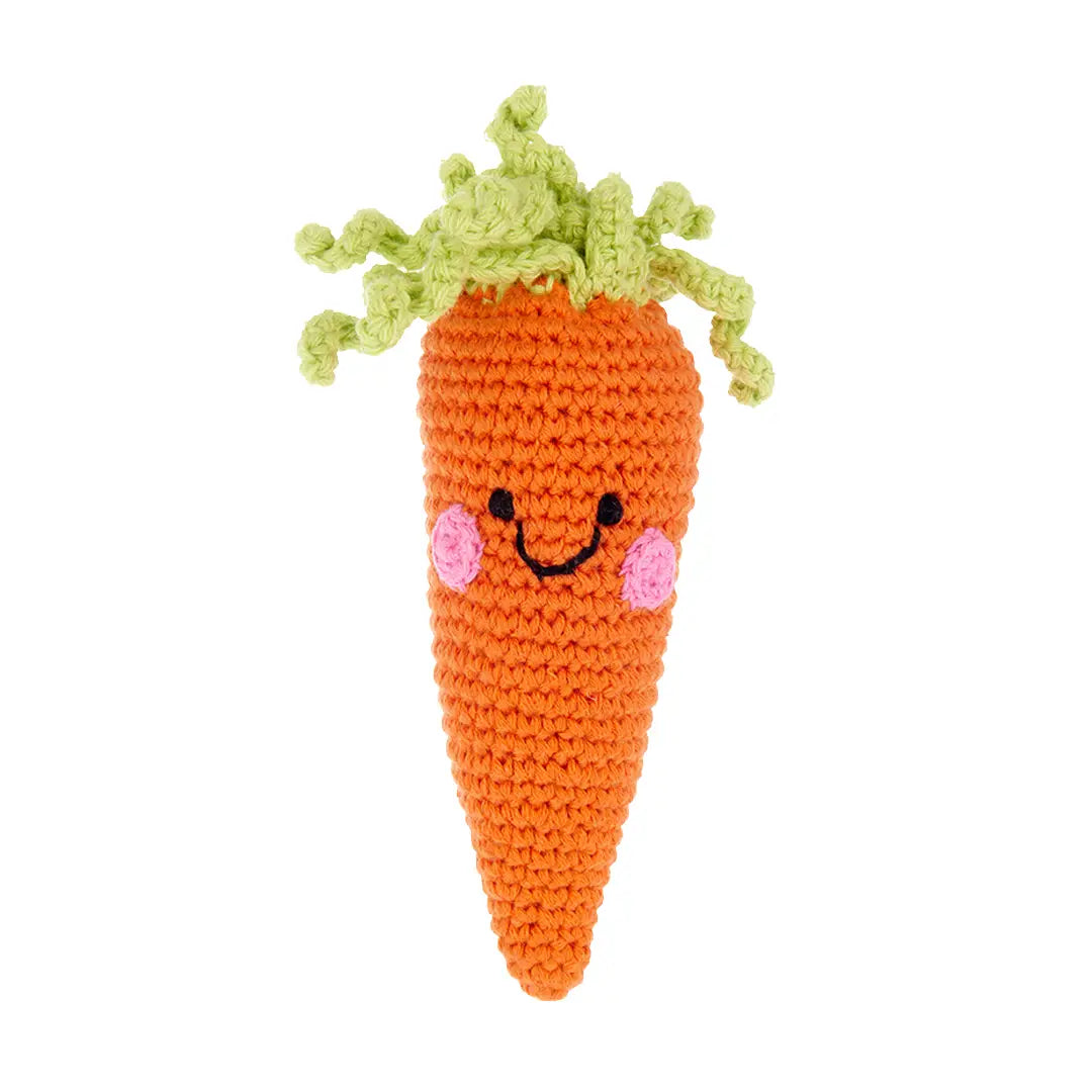 pebble child pretend play food rattle - carrot