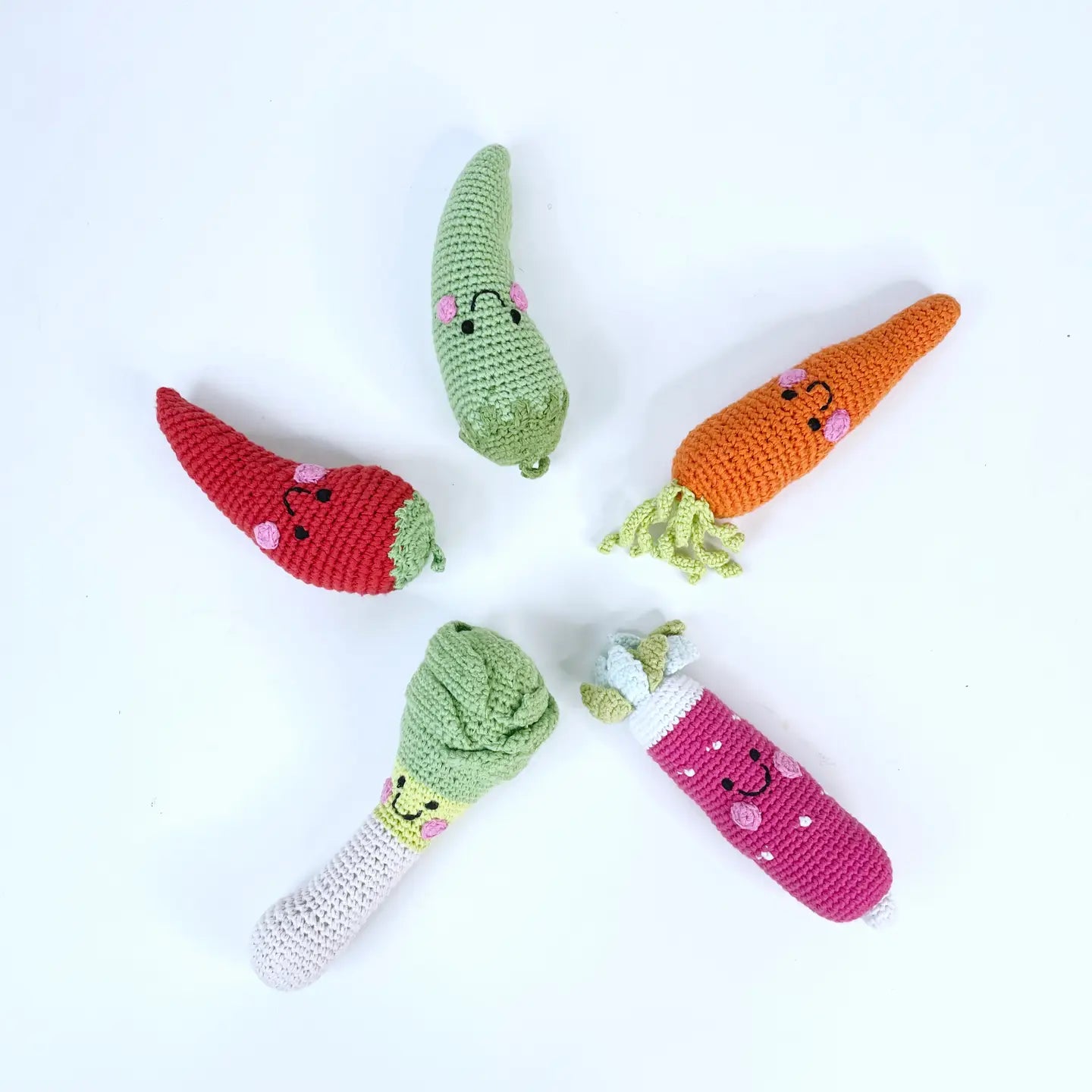 pebble child pretend play food rattle - carrot