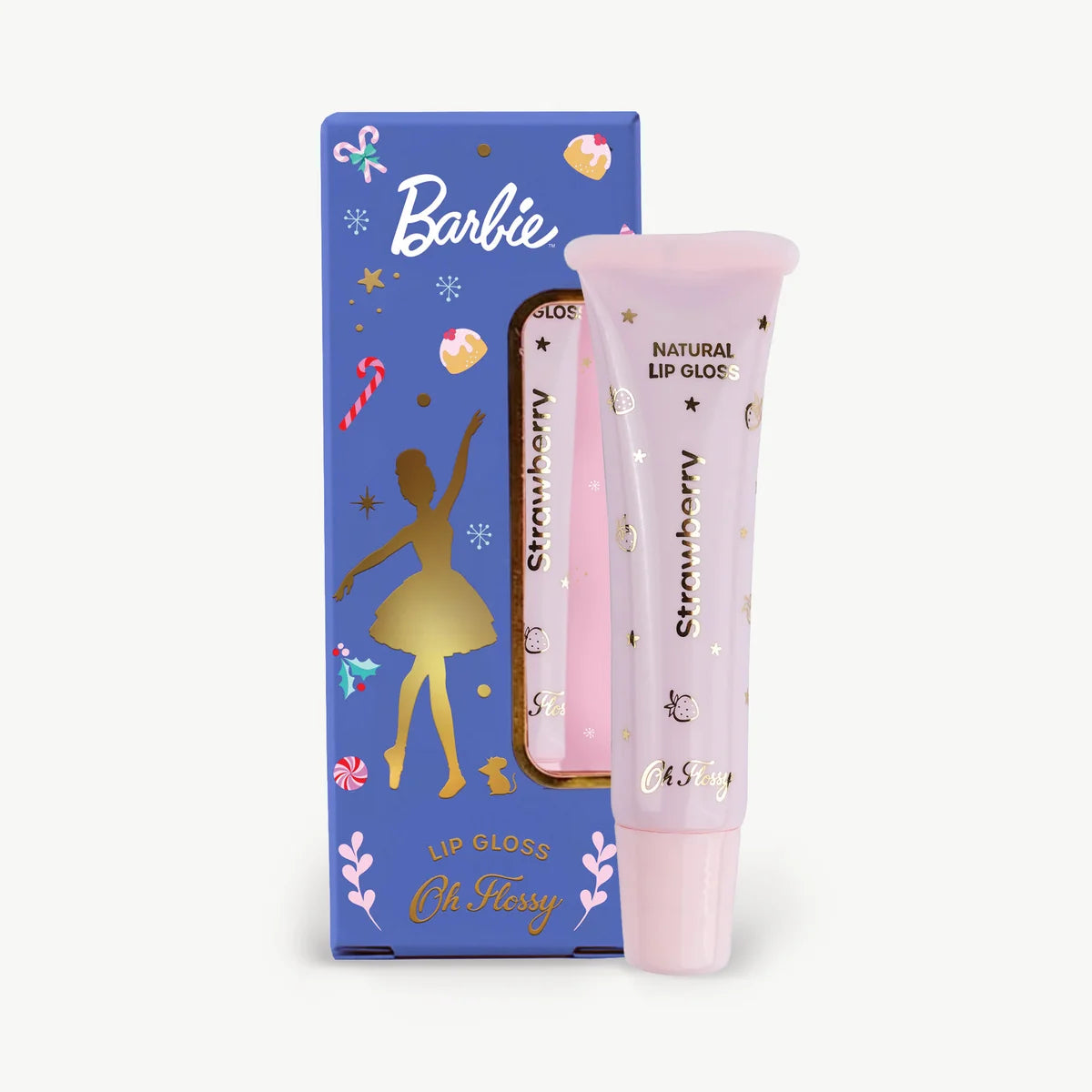 oh flossy x barbie in the nutcracker strawberry lip gloss