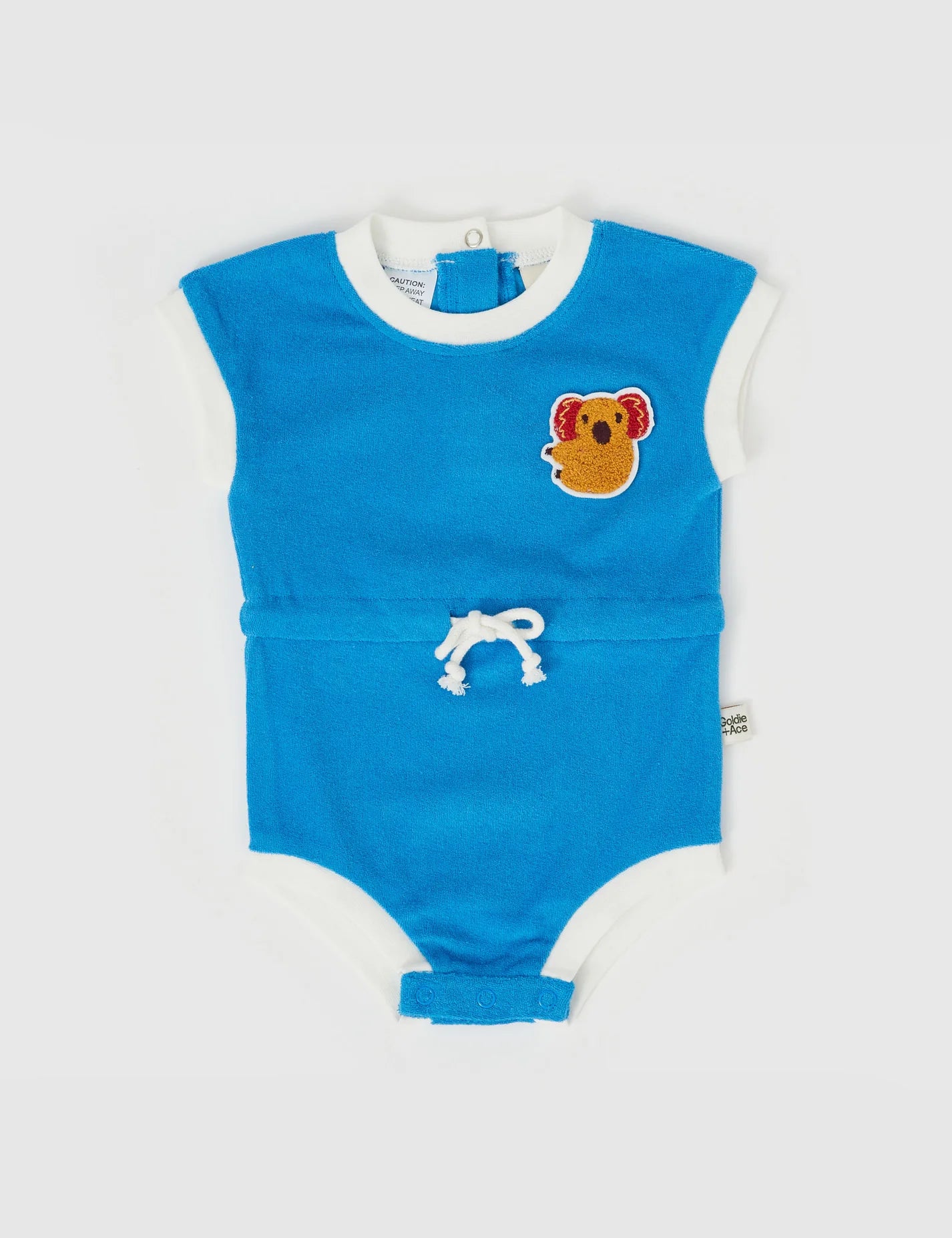 goldie + ace koala hug terry towelling romper - ocean