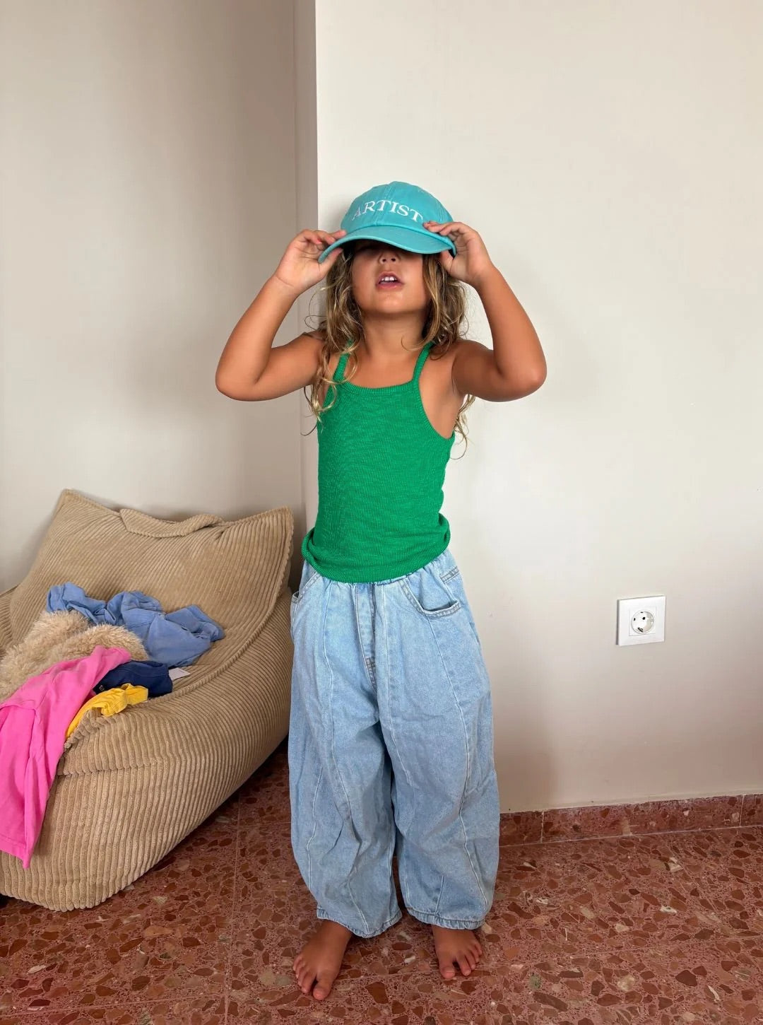 ziggy zaza artist cap - aqua