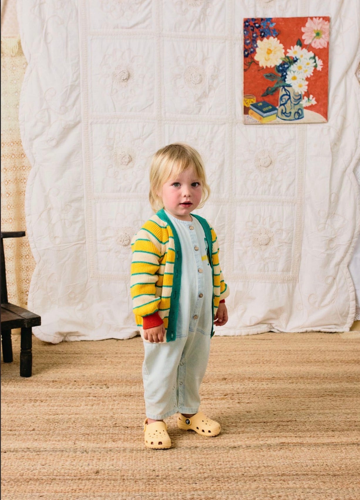 bobo choses baby mr pickles denim overall