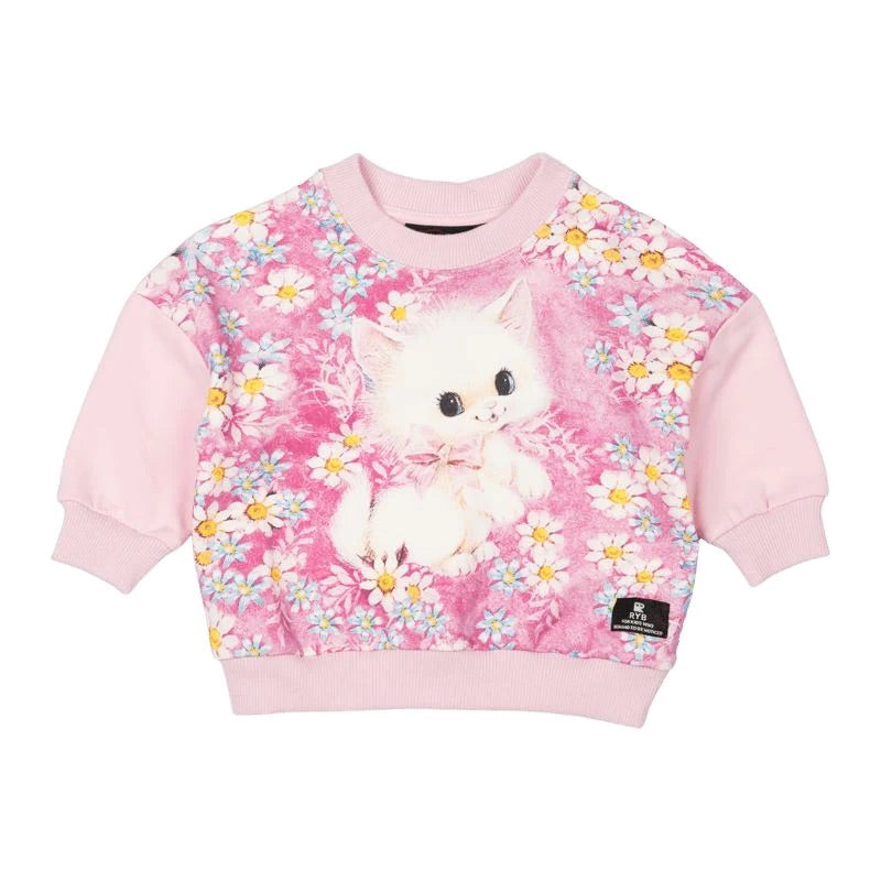 rock your baby white kitten baby sweatshirt