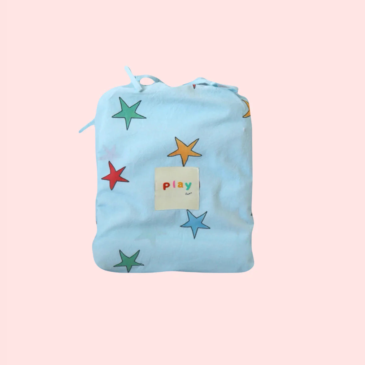 play linen retro star fitted sheet set