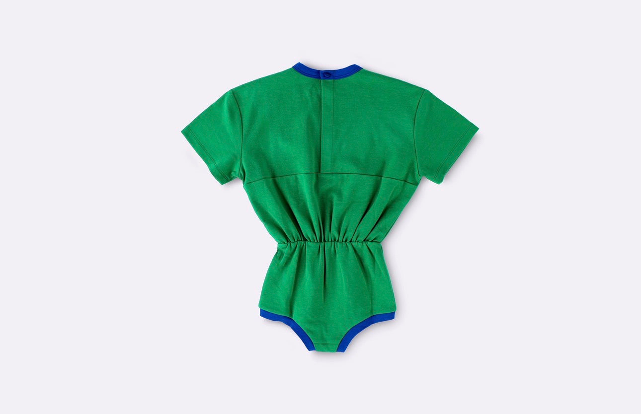 bbobbie pop playsuit in green / blue