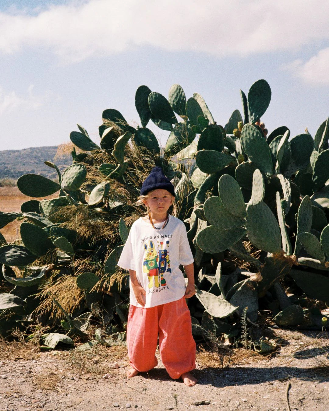 ziggy zaza more animals, less robots tee - white - pre order