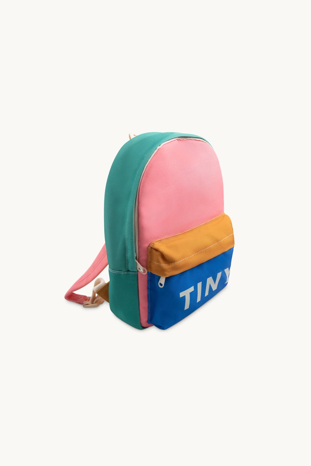 tiny cottons colour block backpack - pink / mustard