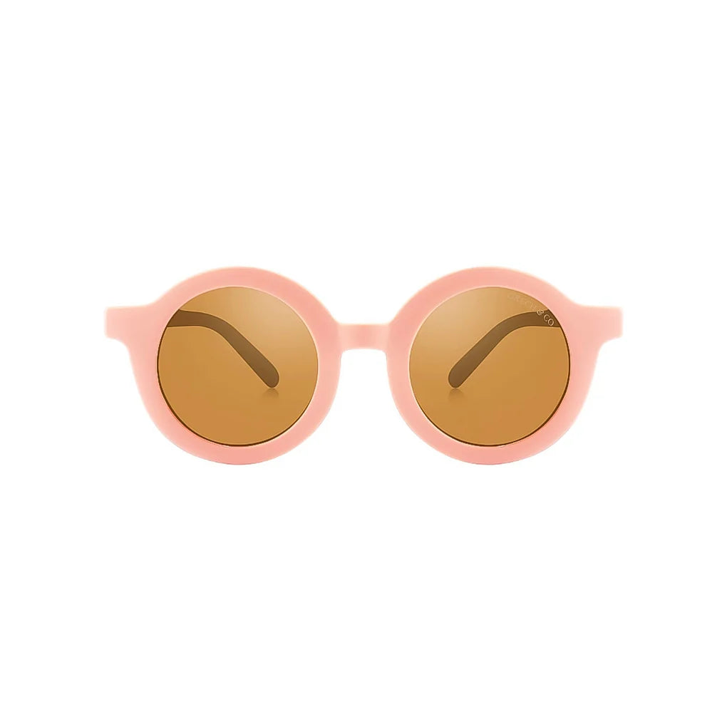 grech & co original round flexible polarized sunglasses - blush bloom