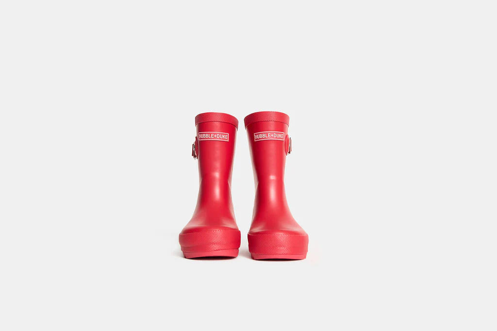hubble + duke natural rubber gumboots - hot chilli