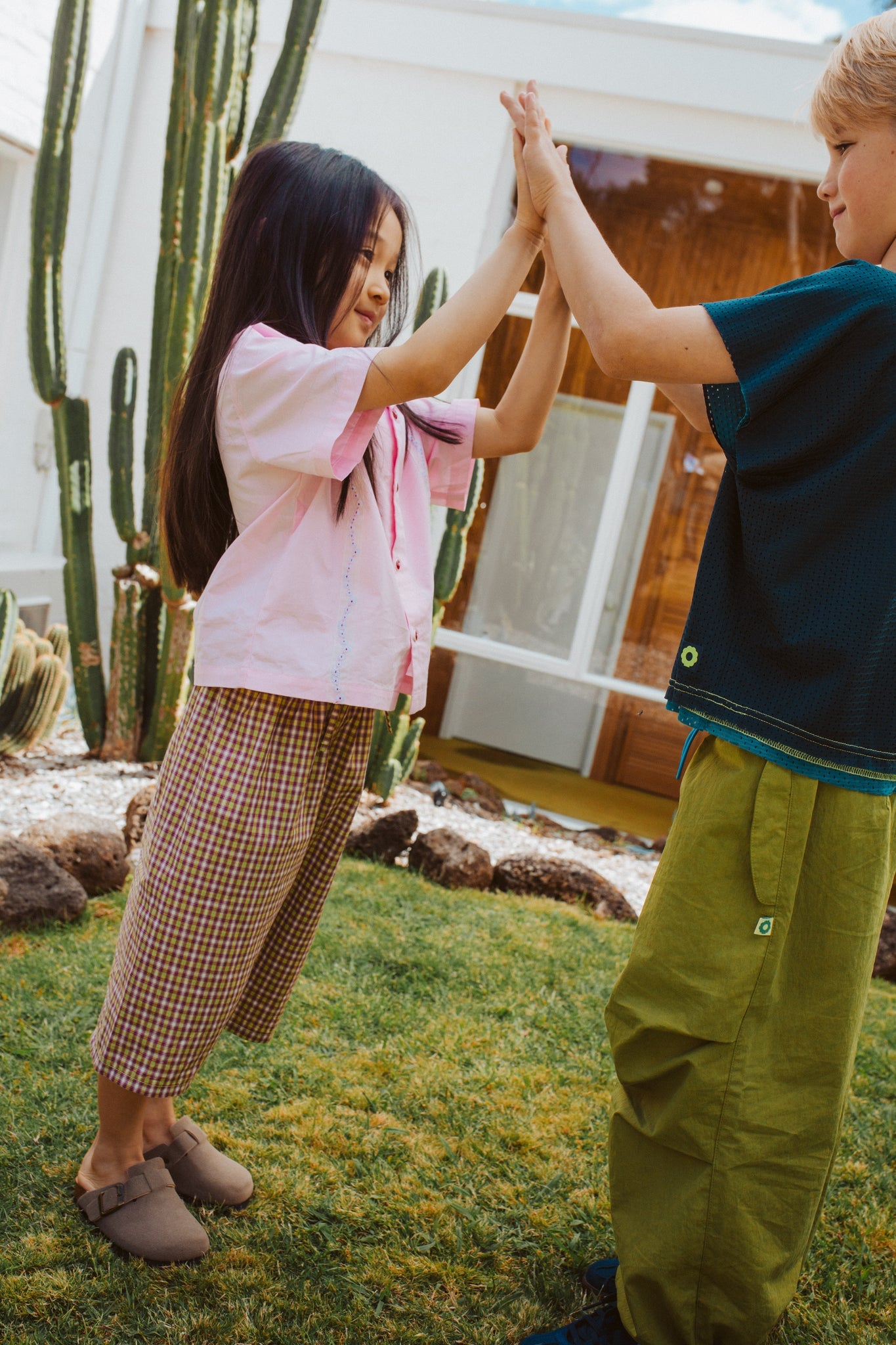 cubby frankie long short - lime check