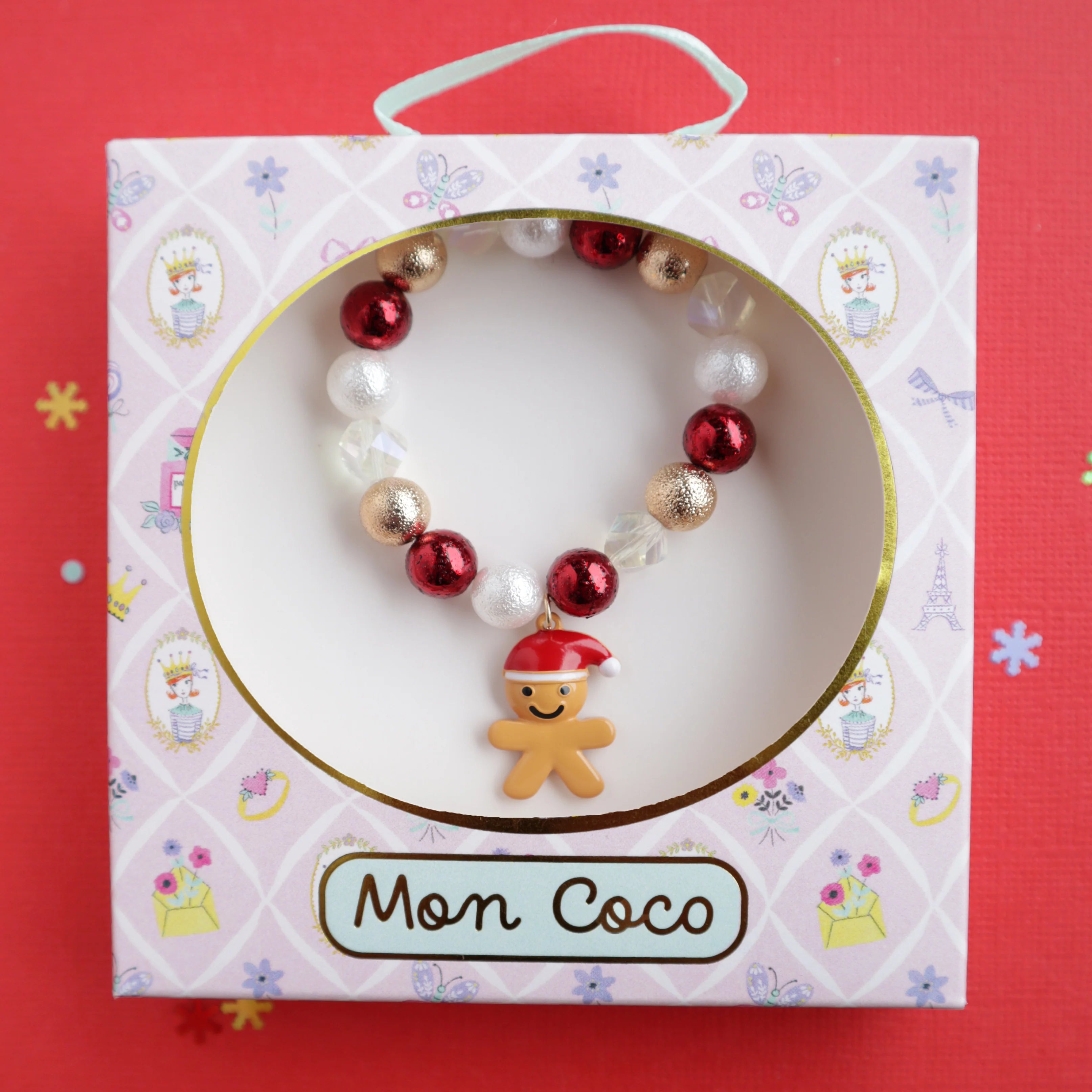 mon coco gingerbread man elastic bracelet