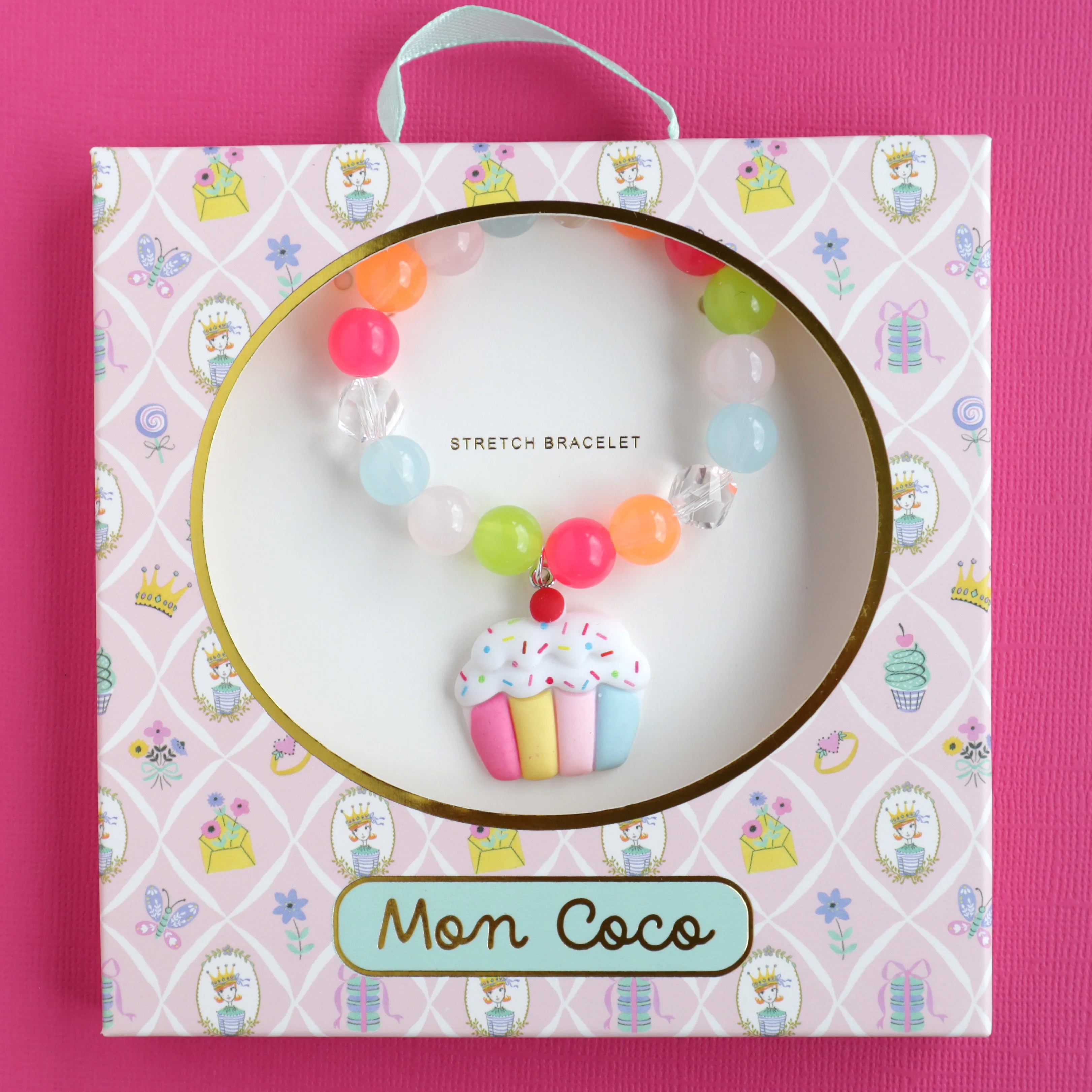 mon coco cupcake sprinkles elastic bracelet