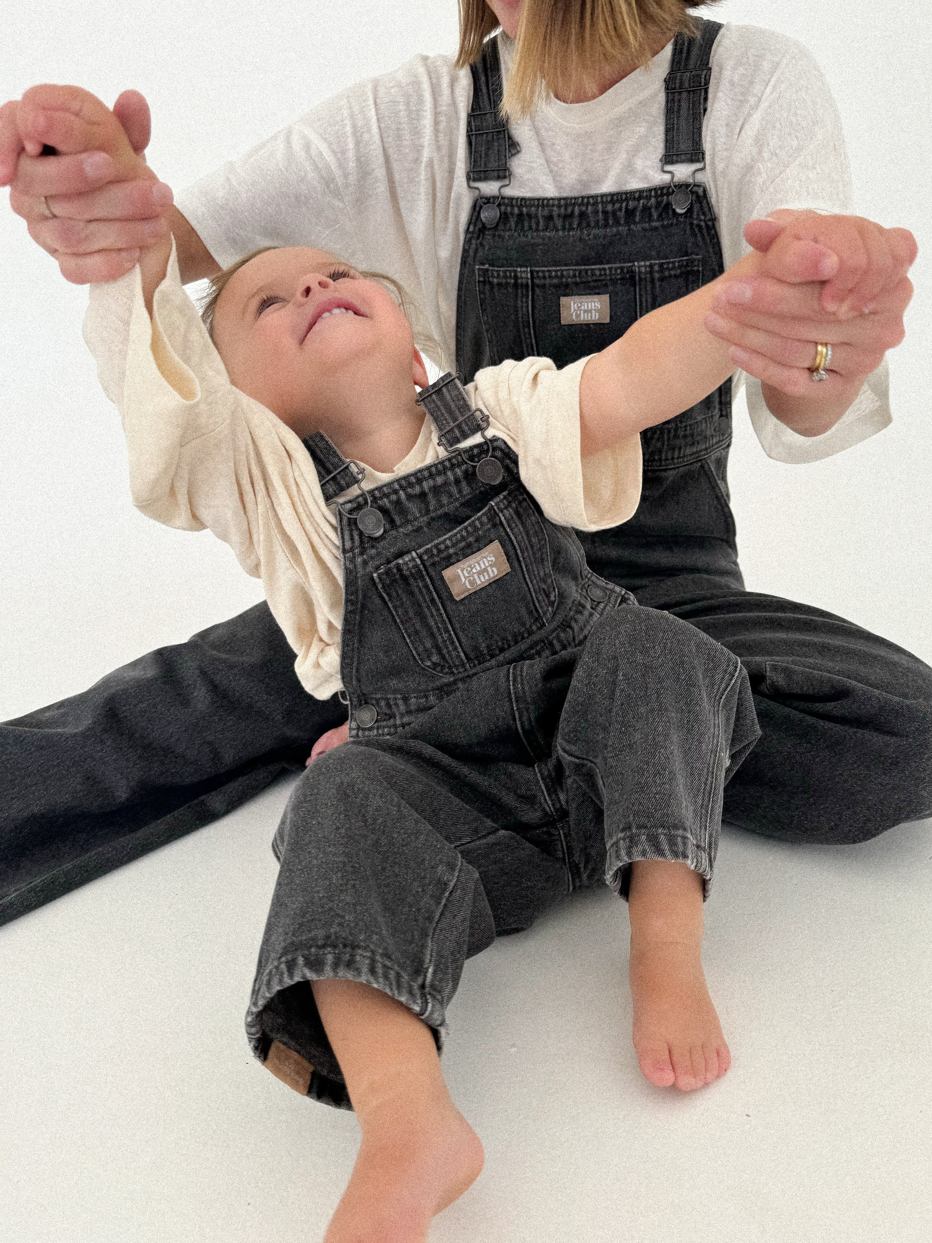 twin collective carpenter overall - washed black
