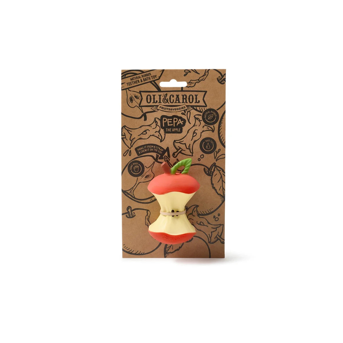 oli & carol - pepa the apple teether