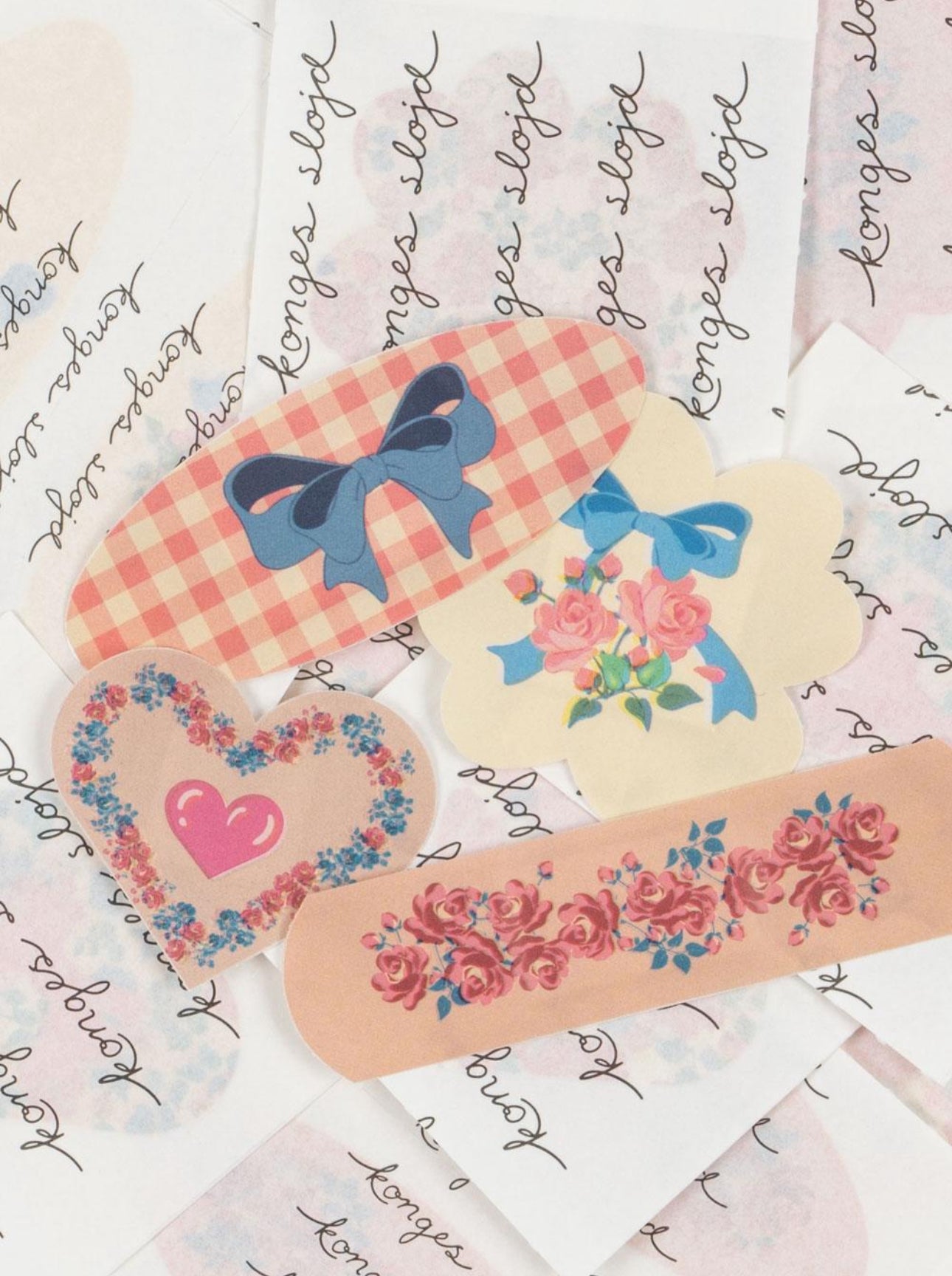 konges slojd kiss and comfort bandages - pink mix