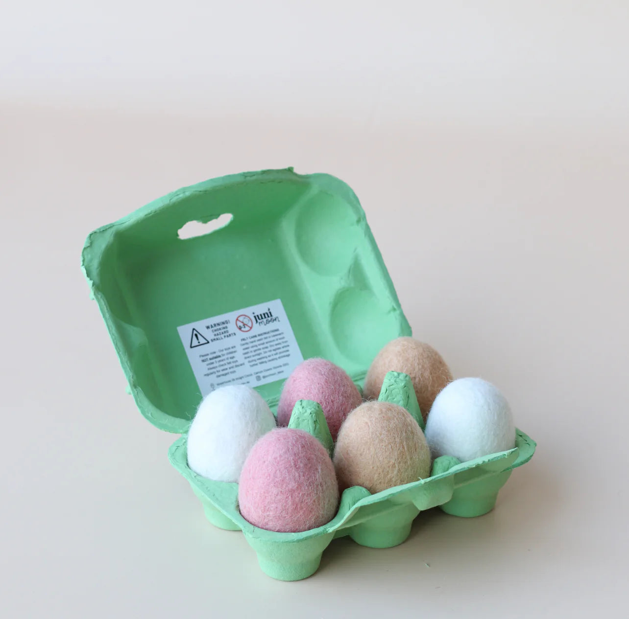 juni moon felt eggs - 6 pce