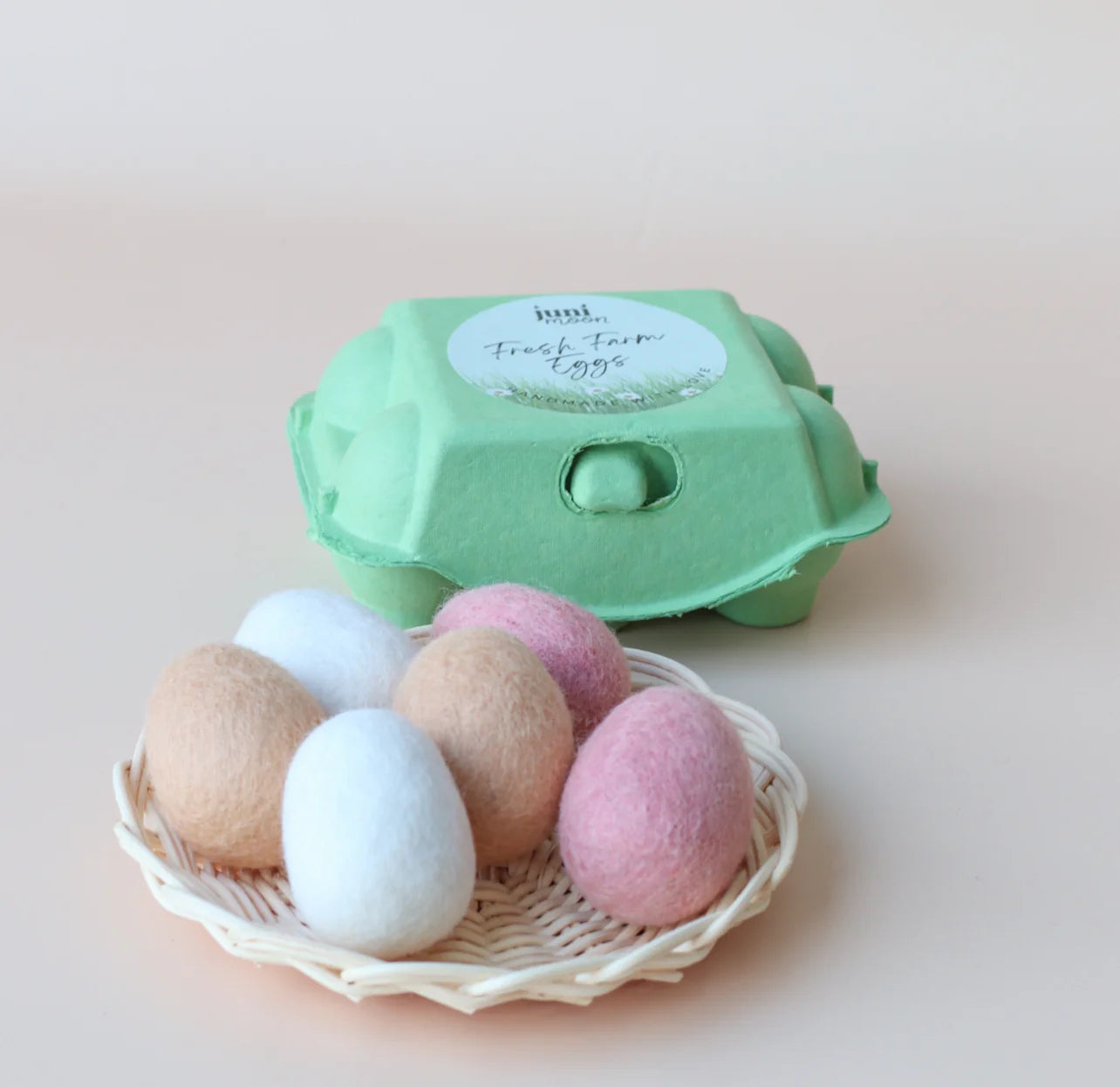 juni moon felt eggs - 6 pce