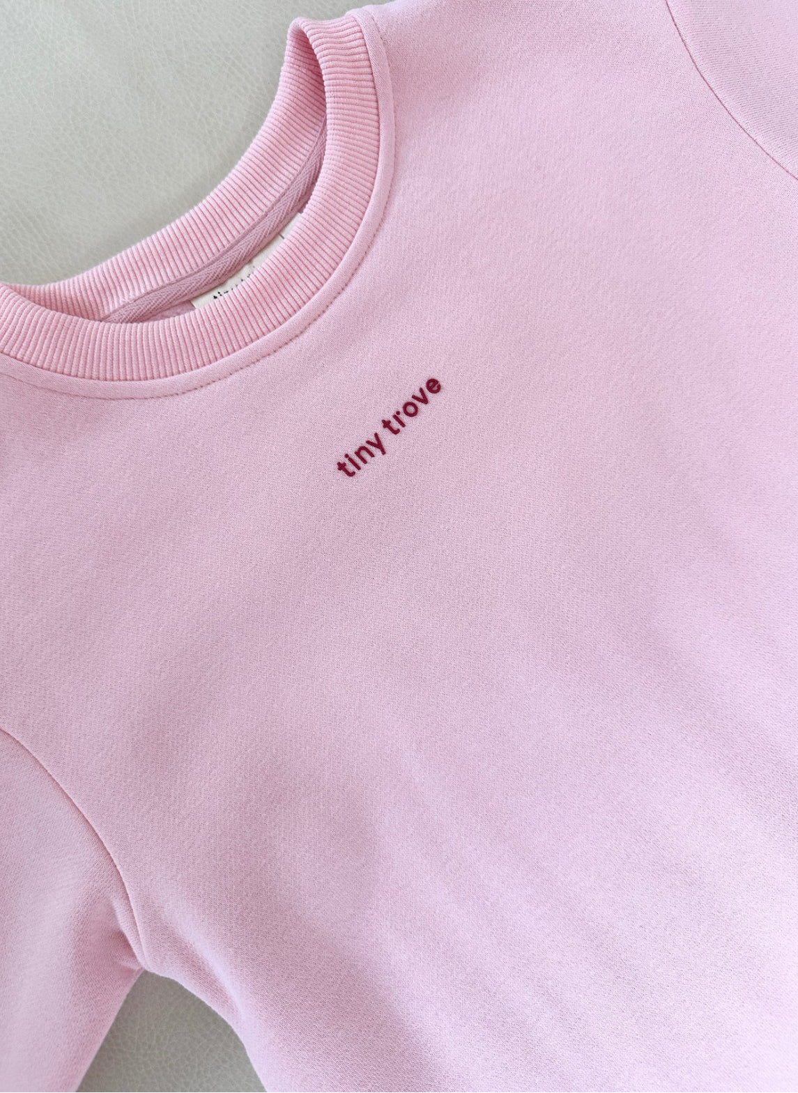 tiny trove otto puff logo circle romper - pink